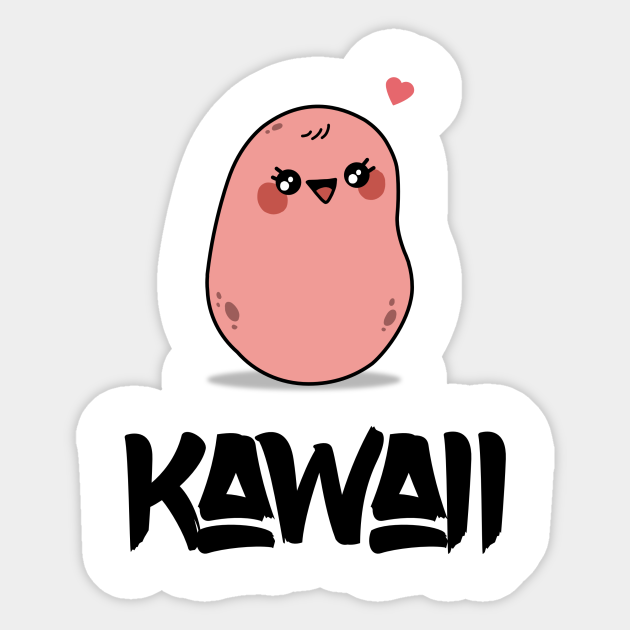 Kawaii Potato Kawaii Potato Sticker Teepublic Au My name is potato vector concept illustration. kawaii potato