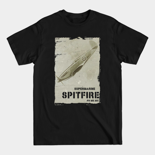 Discover Spitfire WWII RAF Vintage - Airplane - T-Shirt