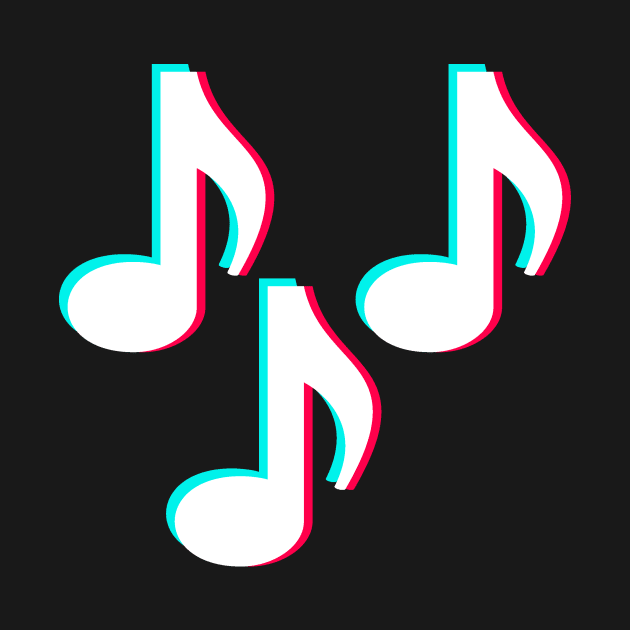 TikTok Music Notes White by ThingyDilly