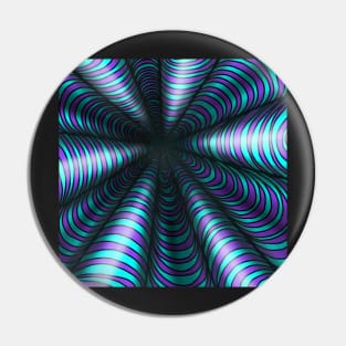 Happy Blue Optical Illusion Pin