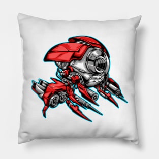 Alien Plane Vector Illustration Pillow