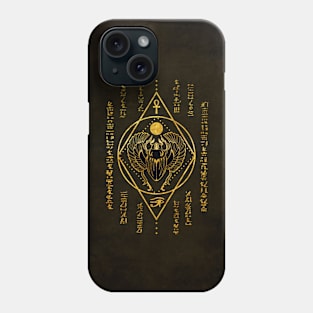 Egyptian scarab - black version Phone Case