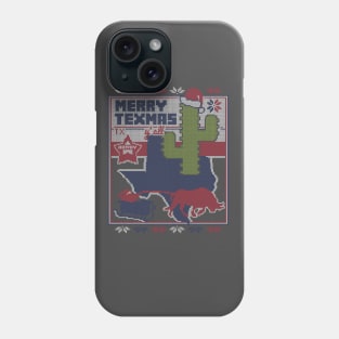 Merry Texmas Y'All Ugly Christmas Sweater Style T-Shirt Phone Case