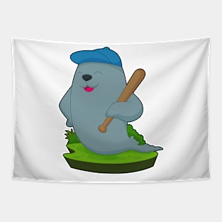 Seal Baseball player Baseball Tapestry