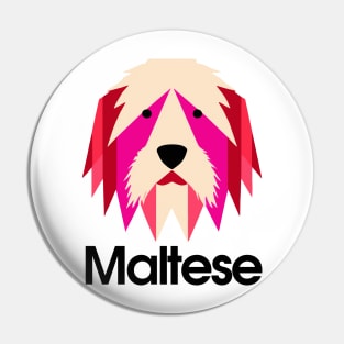 Maltese Dog Pink Dog Owner Vintage Funny 1980s Eighties Pin