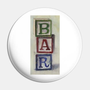 Bar Wooden Blocks Pin