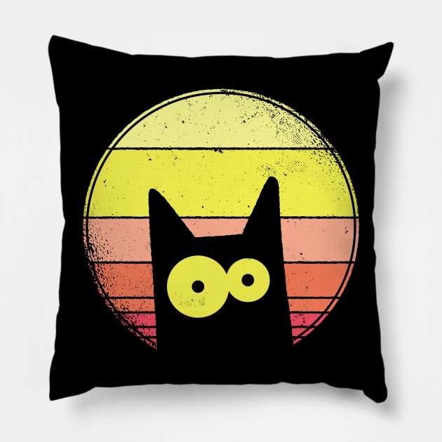 Mozart the cat (sunset) Pillow by LiveForever