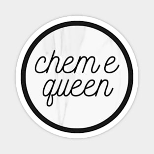 chem e queen white marble Magnet