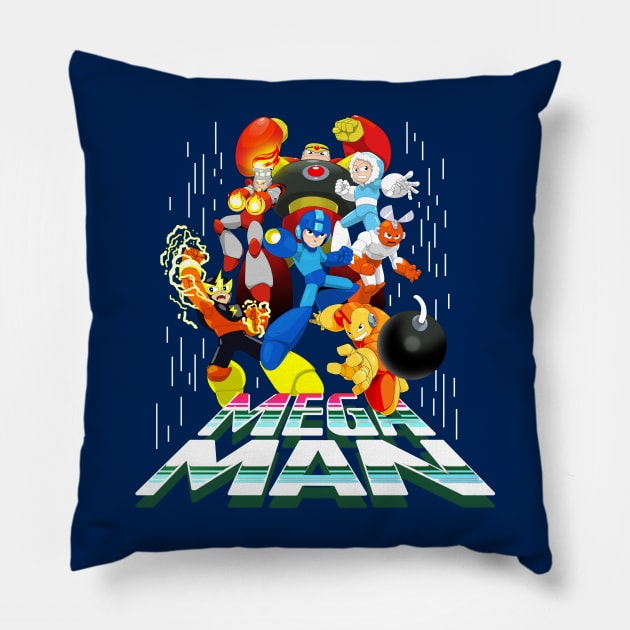 Mega Man and Bosses Pillow by CoolDojoBro