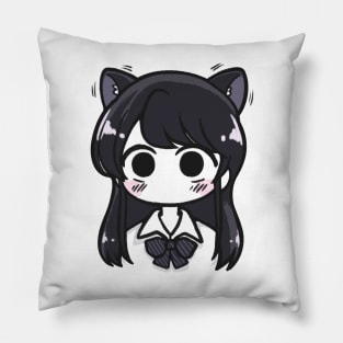 komi can't communicate komi cat komi san manga blush Pillow