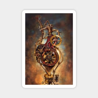 Steampunk mechanical heart Magnet