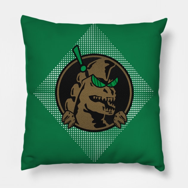 Hey Green Ranger Pillow by KeithKarloff