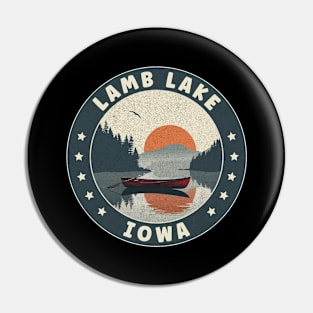 Lamb Lake Iowa Sunset Pin