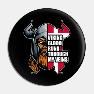 Danish VIkings Viking Blood Runs Through My Veins Pin