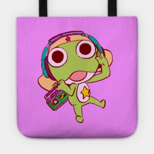 I draw pastel keroro jamming with a boombox and headphone / Sergeant Keroro Tote