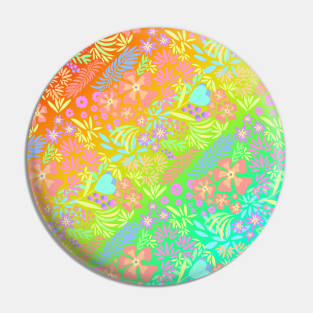 Rainbow Flower Pattern Pin