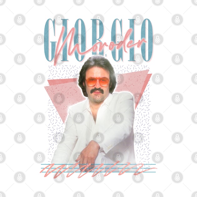 Giorgio Moroder -- Retro Style Fan Art Design T-Shirt by DankFutura