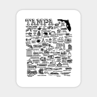 Tampa Map Art Magnet