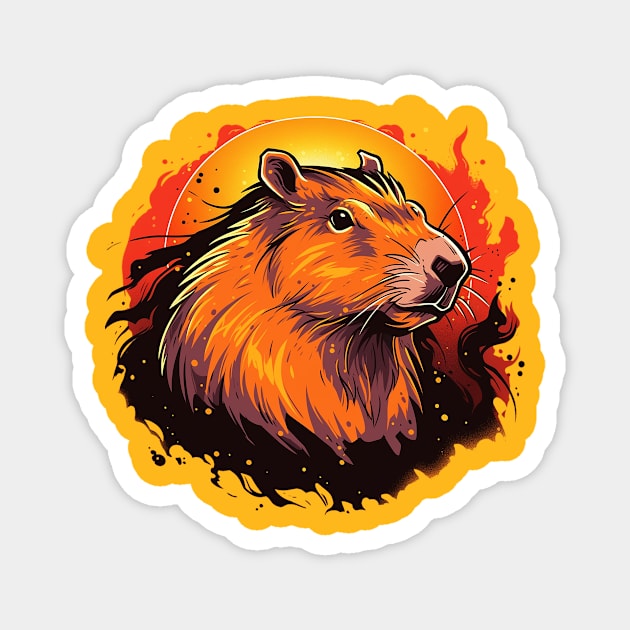capybara Magnet by piratesnow