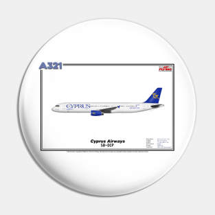 Airbus A321 - Cyprus Airways (Art Print) Pin