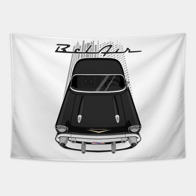 Chevrolet Bel Air 1957 - black Tapestry by V8social