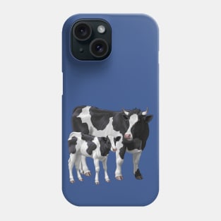 Holstein Friesian Cow and Cute Calf Phone Case