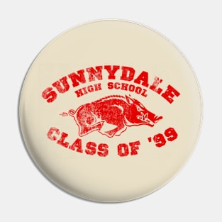 Sunnydale High School Class of '99, distressed Pin