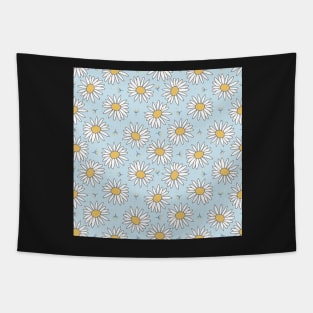 swedish daisies on light blue Tapestry