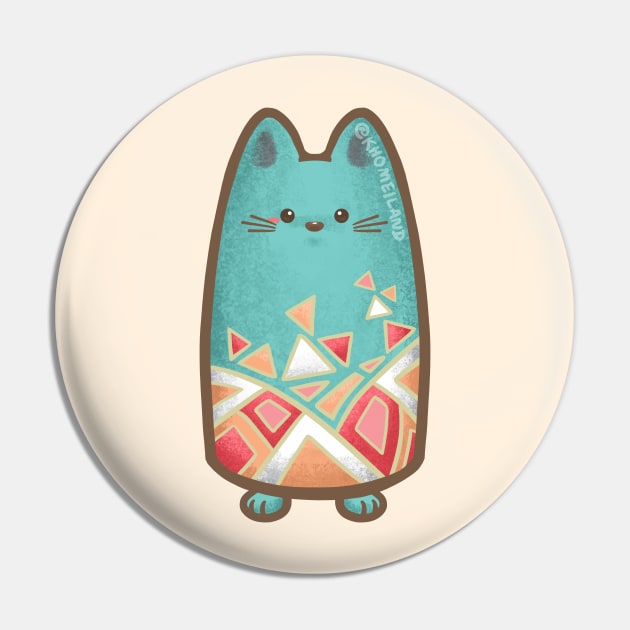 Cat with Mozaic Pattern Pin by Khotekmei