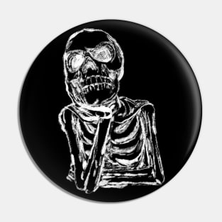 Bored Skeleton Pin