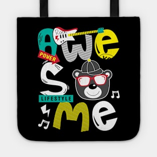 awesome typography design Tote