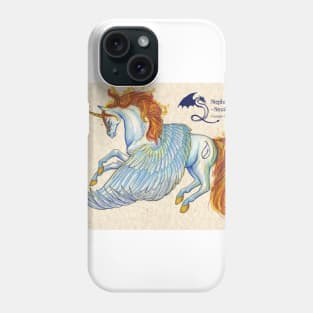 Flaming Winged Unicorn Phone Case