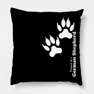 German Shepherd Pawprints Pillow