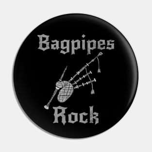 Bagpipes Rock, Scottish Musician Rock Goth Pin