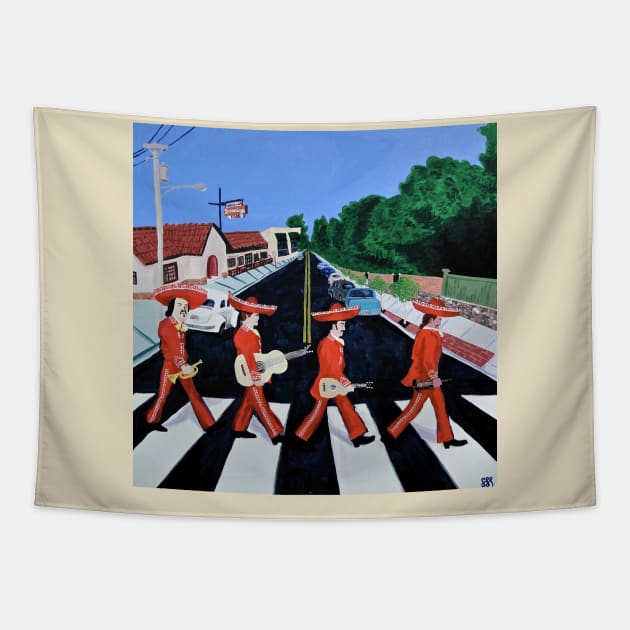 Mariachi Road Tapestry by SPINADELIC