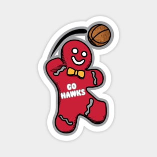 Atlanta Hawks Gingerbread Man Magnet