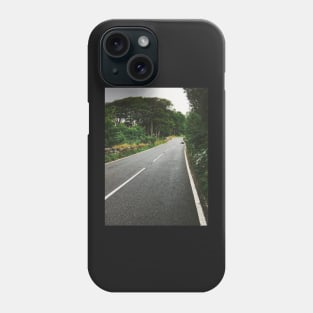 Dartmoor National Park - Cement Road on Rainy Day (Devon, England) Phone Case