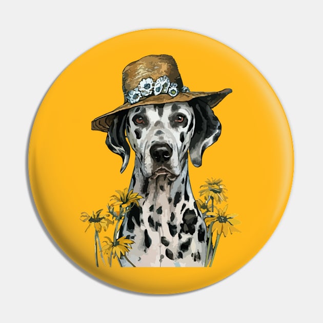 Dogs in Hats. Dalmatians Pin by CatCoconut-Art