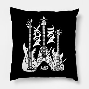 Rock and roll, electric guitars, music lover. Pillow