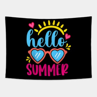 Kids Hello Summer Vacation Summertime Vacay Baby Girl Boy Top T-Shirt Tapestry