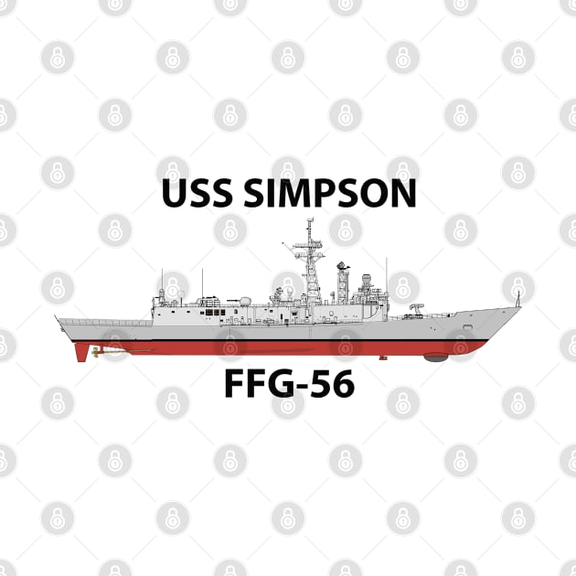 USS SIMPSON - FFG-56 OLIVER HAZARD PERRY CLASS by jackdustys