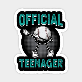 Official Teenager 13th Birthday Dabbing Basketball Magnet