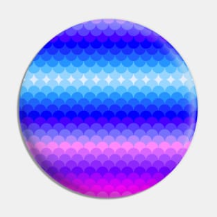 Pink Purple Blue Gradient Scales Pin