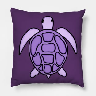 Cute And Adorable Pastel Purple Turtle Pillow