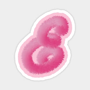 E Pink Animal Initials Magnet