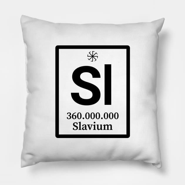 Periodic Table Element of Slavs - Slavium Pillow by dan89