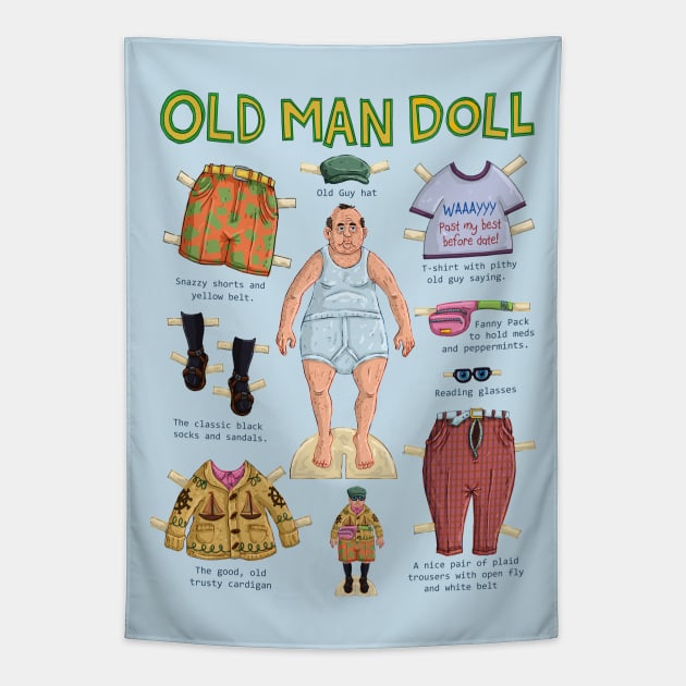 Old Man Doll Tapestry by macccc8