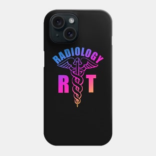 Radiology Technician - Colorful Sunset Caduceus Phone Case