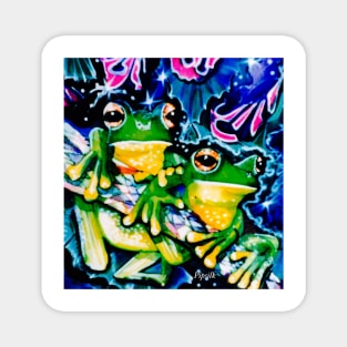 two frogs Magnet