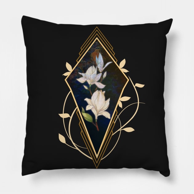 Art Deco Lilly Pillow by Monstrous1